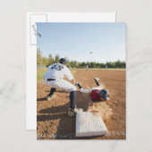 Jungen (10-11) spielen Baseball Postkarte (Vorne/Hinten)