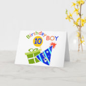 Jungen 10. Geburtstag Karte (Gelbe Blume)