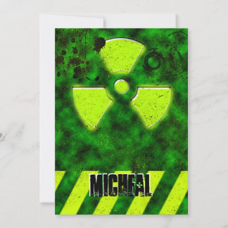 Jungen 16. Geburtstag Goth Bio-Hazard Einladung