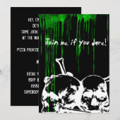 Jungen 16. Geburtstag Party Giftige Skulls erhalte Einladung (Vorne/Hinten)