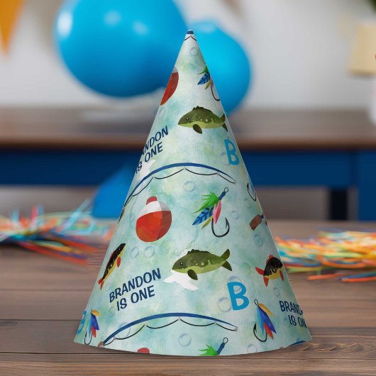 Jungen 1. Geburtstag Fischfang Thema Partyhütchen