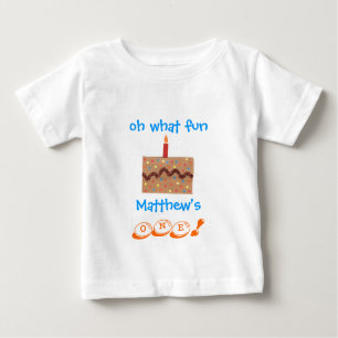 Jungen 1. Geburtstagsoutfit - personalisiert mit N Baby T-shirt