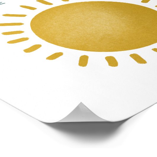 Jungen 1. Reise um die Sonne Gefälligkeitszeichen Poster (Ecke)