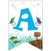 Jungen 4. Geburtstag Fischen Thema Happy Geburtsta Wimpelkette (Zweite Fahne)