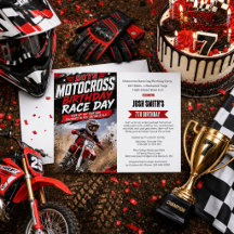 Jungen 7. Motocross-Dirt-Bike-Renn-Geburtstag