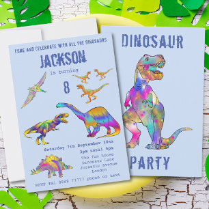 Jungen 8. Geburtstag Dinosaurier T Rex Brüll Party Einladung