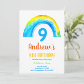 Jungen 9. Geburtstag Einladung (Stehend Vorderseite)