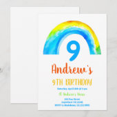 Jungen 9. Geburtstag Einladung (Vorne/Hinten)