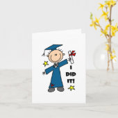 Jungen-Absolvent Karte (Gelbe Blume)