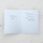 Jungen-Adoptions-Glückwünsche, Blau, religiös Karte (Innenseite)