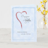 Jungen-Adoptions-Glückwünsche, Blau, religiös Karte (Gelbe Blume)