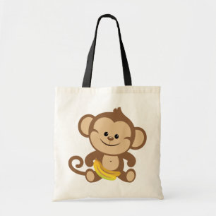 Jungen-Affe mit Banane Tragetasche