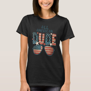 Jungen aller amerikanischen Typ am 4. Juli Kinder T-Shirt