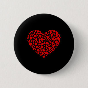 Jungen am Valentinstag mit viel Herz Mädchen Kinde Button