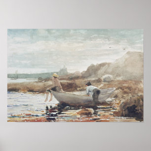 Jungen auf dem Strand Poster