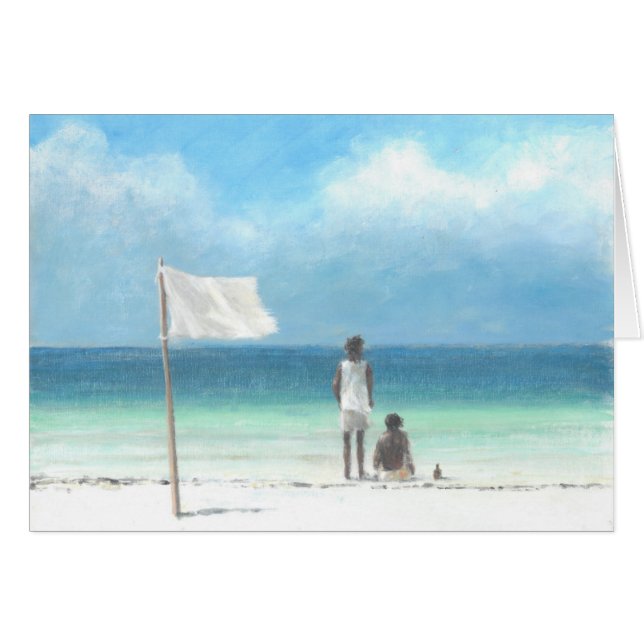 Jungen auf Strand Kenia (Vorderseite (Horizontal))