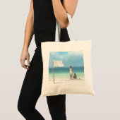 Jungen auf Strand Kenia Tragetasche (Vorderseite (Produkt))