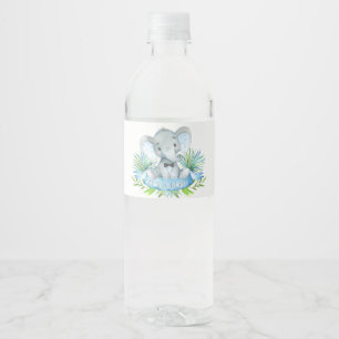 Jungen Baby Elefant Baby Shower Wasserflaschen Eti Wasserflaschenetikett
