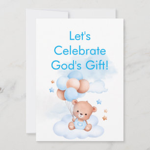 Jungen-Baby-Party christlicher Bibelvers Termin me Save The Date