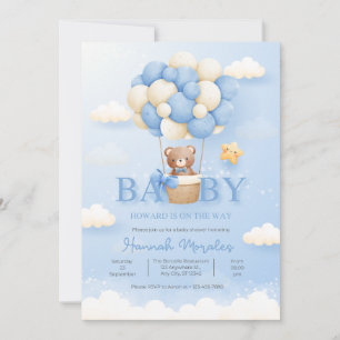 Jungen-Baby-Party-Einladung Teddybär Einladung