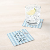 Jungen-Baby-Party Rechteckiger Pappuntersetzer (Vor Ort)