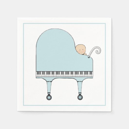 Jungen-Baby-Party Serviette (Vorderseite)