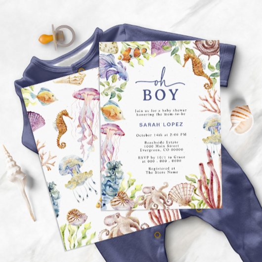 Jungen Baby Shower Einladung