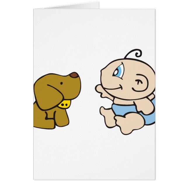 Jungen-Baby und Hund (Vorne)