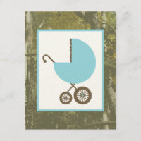 Jungen-Babyparty - blauer Wagen u. Tarnung