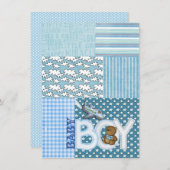 Jungen Babyparty Einladung (Vorne/Hinten)