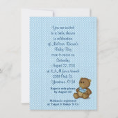 Jungen Babyparty Einladung (Rückseite)