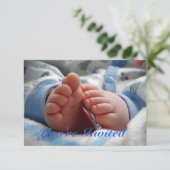 Jungen-Babyparty-Einladung Einladung (Stehend Vorderseite)