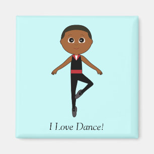 Jungen-Ballett-Tänzer: I Liebe-Tanz Magnet