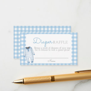 Jungen-Bär-Baby-Party-Windel-Raffle-Karte Begleitkarte