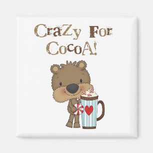 Jungen-Bär verrückt für Kakao-Feiertag Magnet