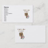 Jungen-Bär verrückt für Kakao-Feiertag Visitenkarte (Vorne/Hinten)