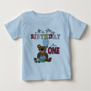 Jungen-Bärn-1. Geburtstags-T-Shirts und Geschenke Baby T-shirt