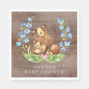 Jungen-Bärn-Babyparty-Papierservietten Serviette