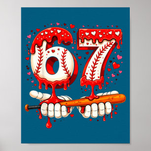 Jungen Baseball 67 Eis Drip Poster