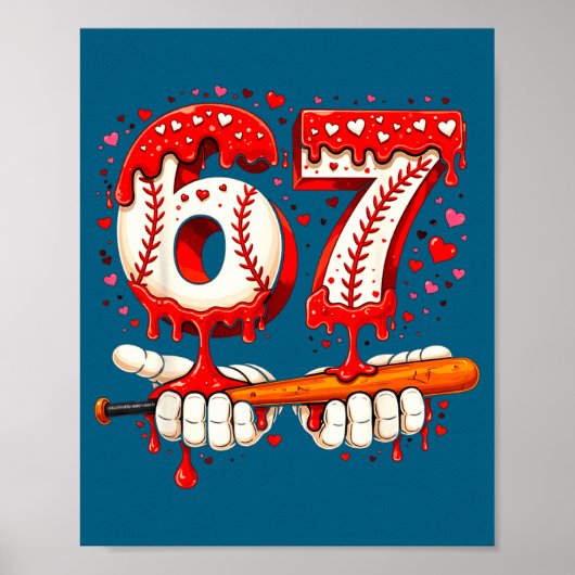 Jungen Baseball 67 Eis Drip Poster (Vorne)