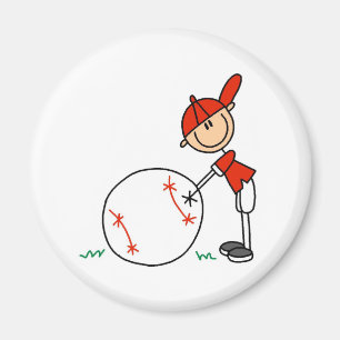Jungen Baseball Anpassen Magnet