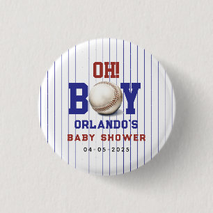 Jungen Baseball-Baby-Party Süße Sportparty Button