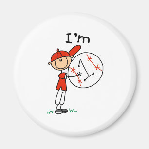Jungen Baseball Ich bin 1 Magnet