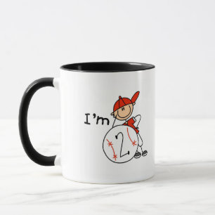 Jungen Baseball Ich bin 2 T-Shirts und Geschenke Tasse