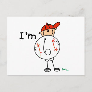 Jungen Baseball Ich bin 6 T-Shirts und Geschenke Postkarte