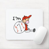 Jungen-Baseball Ich bin 7 Mousepad (Mit Mouse)