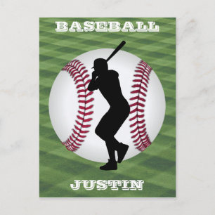 Jungen Baseball individuell Postkarte