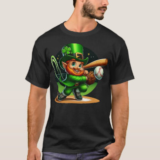 Jungen Baseball St. Patrick's Day Ball Catcher T-Shirt