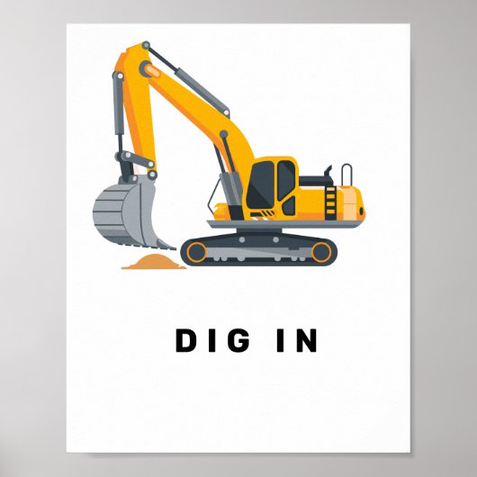 Jungen Bau Geburtstagsfeier Thema Poster (Vorne)