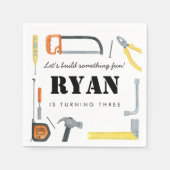 Jungen Baubaumeister verfügbar Serviette (Vorderseite)